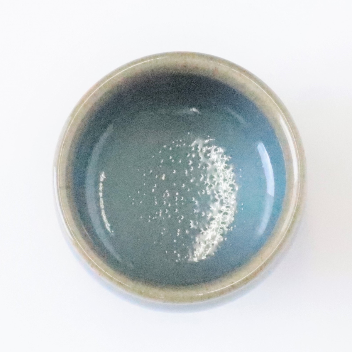 美しい 斑釉 小碗 大ぶり ぐい呑み 古道具 アンティーク 美しい 斑釉
