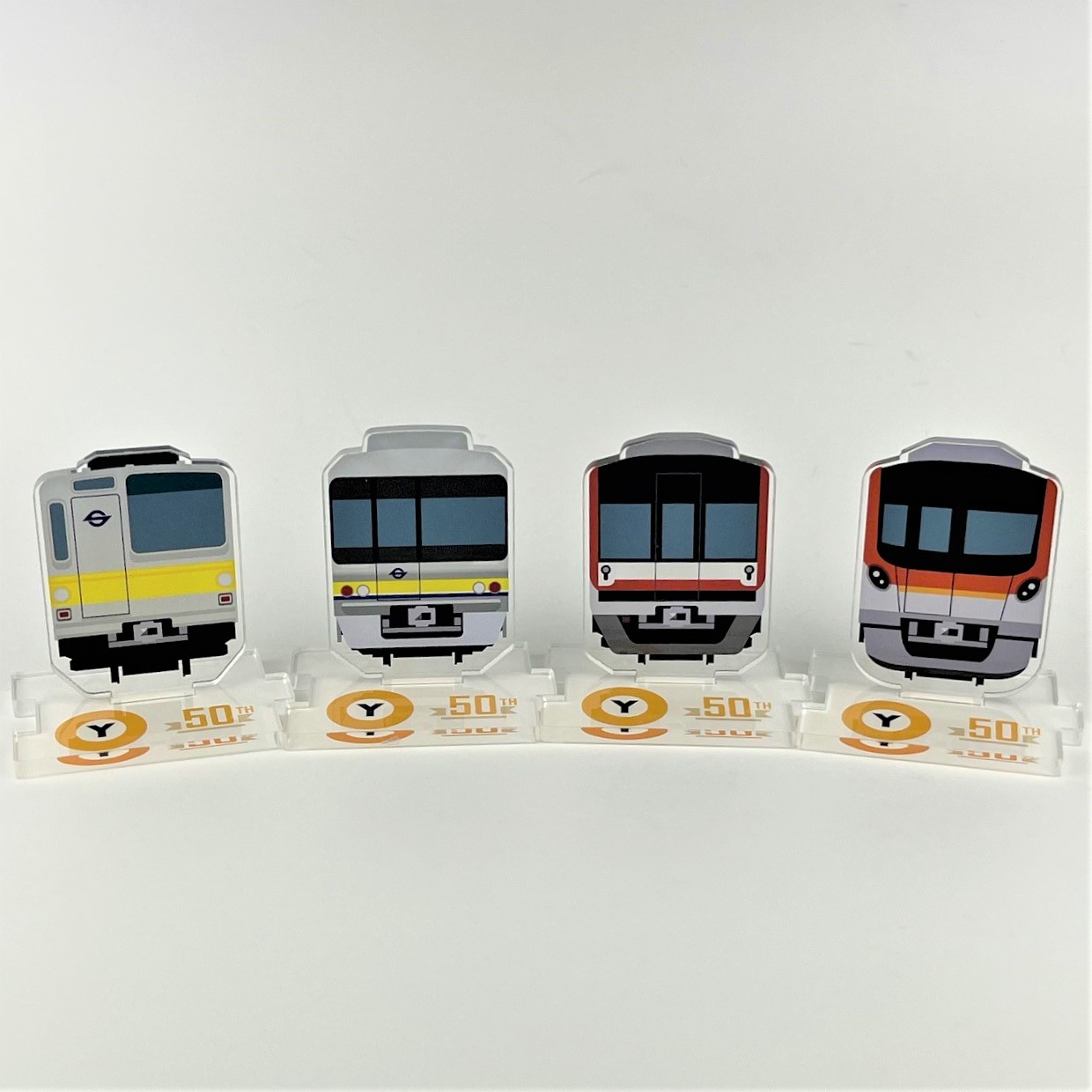 小田急多摩線 開業50周年記念 アクリルスタンド 3個 2200形 5000形