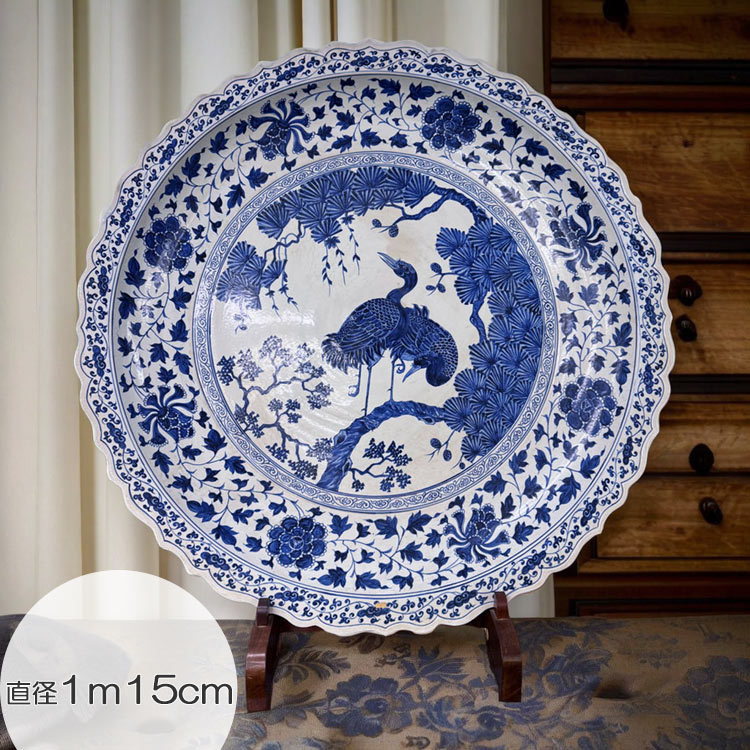 中国景徳鎮』粉彩 龍文 花文 飾皿 レトロ アンティーク 龍と花模様の