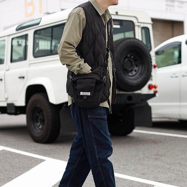 スリング ショルダーポーチ＆ストラップ ポストジェネラル ブラック