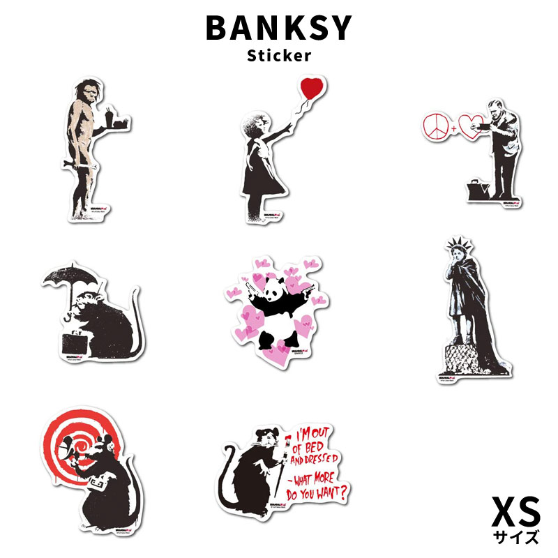 楽天市場】BANKSY バンクシー 透明 ステッカー BNK-009XS BNK-016XS XS