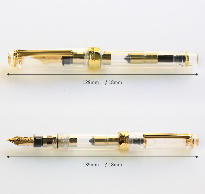 名入れ対象商品】NAGASAWAオリジナル万年筆 ギアスケ ゴールド EF/F/MF