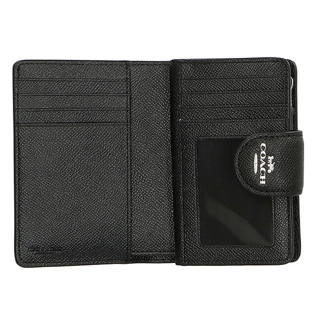 コーチ 二つ折り財布 レディース ブランド COACH レザー 6390 ブラック