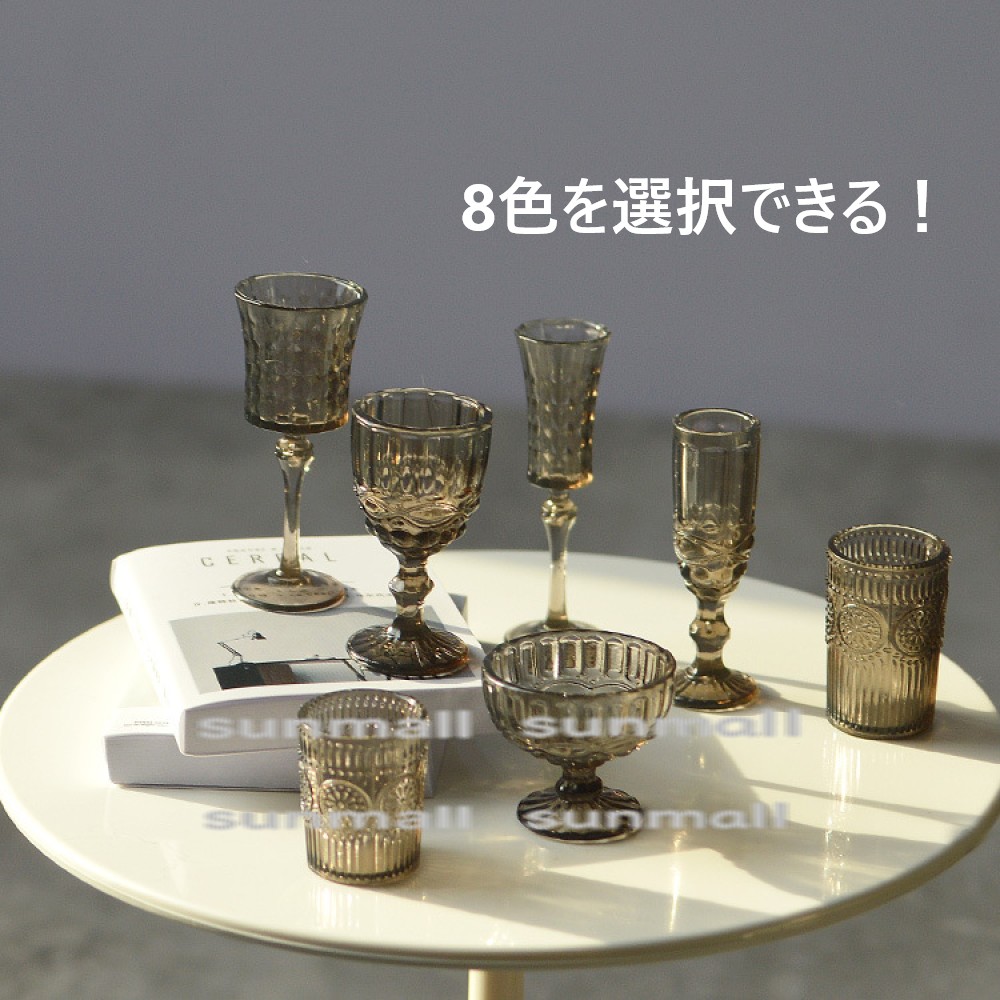 楽天市場】90000060【1セット7点販売】【選べる8色】ミニチュア ガラス