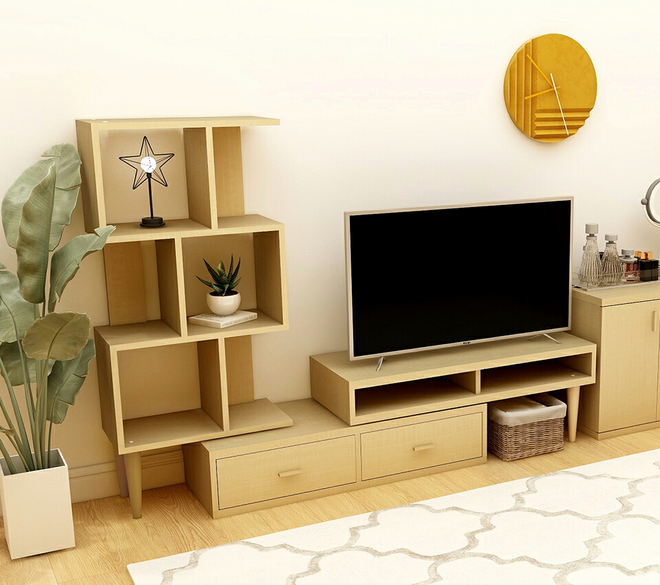 楽天市場】テレビ台 s字ラック オープンラック s字 飾り棚 本 3段 木製