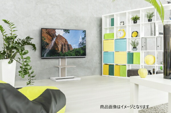 ハヤミ工産 テレビスタンド 65v型まで対応 ホワイト KF-260W KF-260W