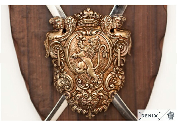 ミケランジェロ 盾 レプリカ ブロンズ調 大型壁掛け美術装飾