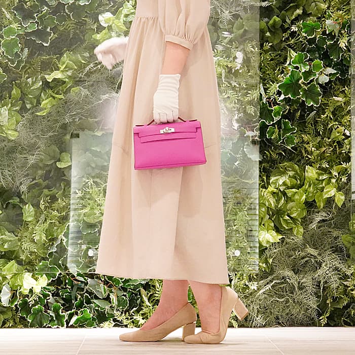 楽天市場】エルメス ポシェットケリー スイフト マグノリア シルバー