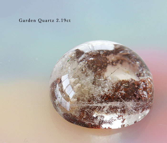 ☆21.9ct ガーデンクォーツ ラウンドカボション※こちらのルースを使用