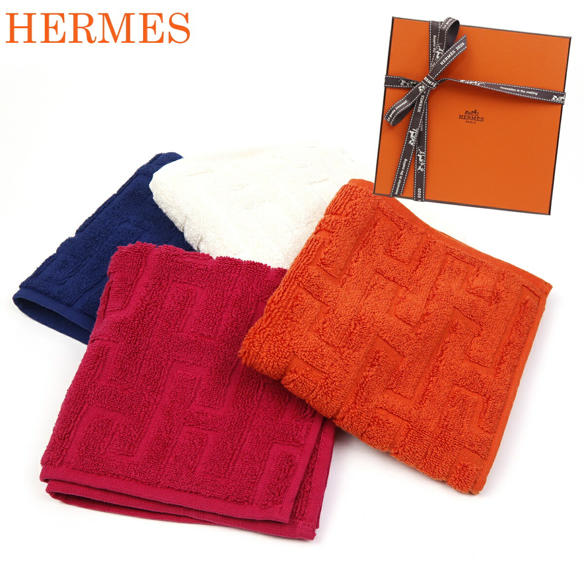 楽天市場】【名入れ 刺繍】エルメス HERMES タオルハンカチ カレタオル
