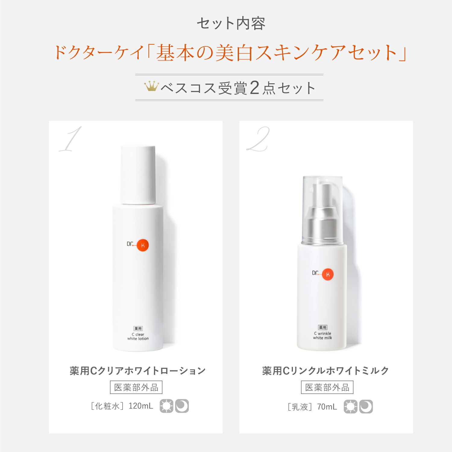 楽天市場】【ベスコス受賞2点セット】公式 ドクターケイ 基本の美白