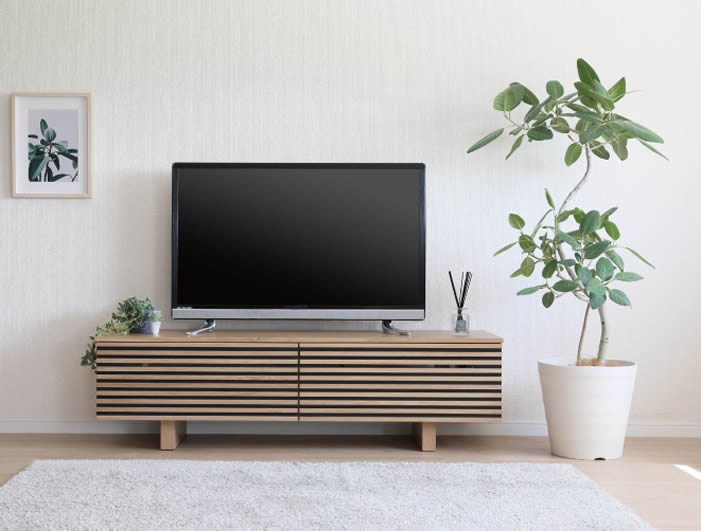 残り2週間で粗大ゴミ】テレビ台 ローボード ブラウン木製 幅150cm 楽天