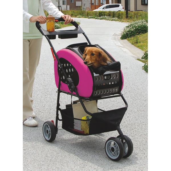 楽天市場】4WAYペットカート アイリスオーヤマ グリーン・ピンク