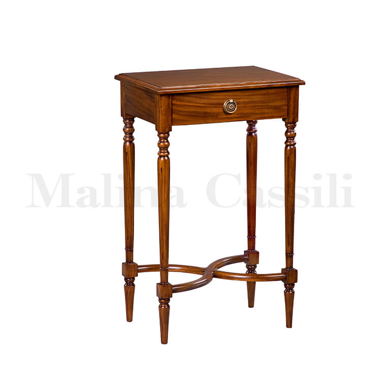 オールドメゾン 葡萄園 小卓 古装艶消し サイドテーブル マホガニー