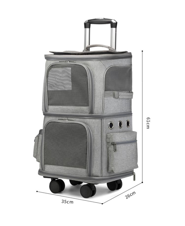 楽天市場】 多頭飼い 犬 キャスター付きリュックサック 2匹 キャリー