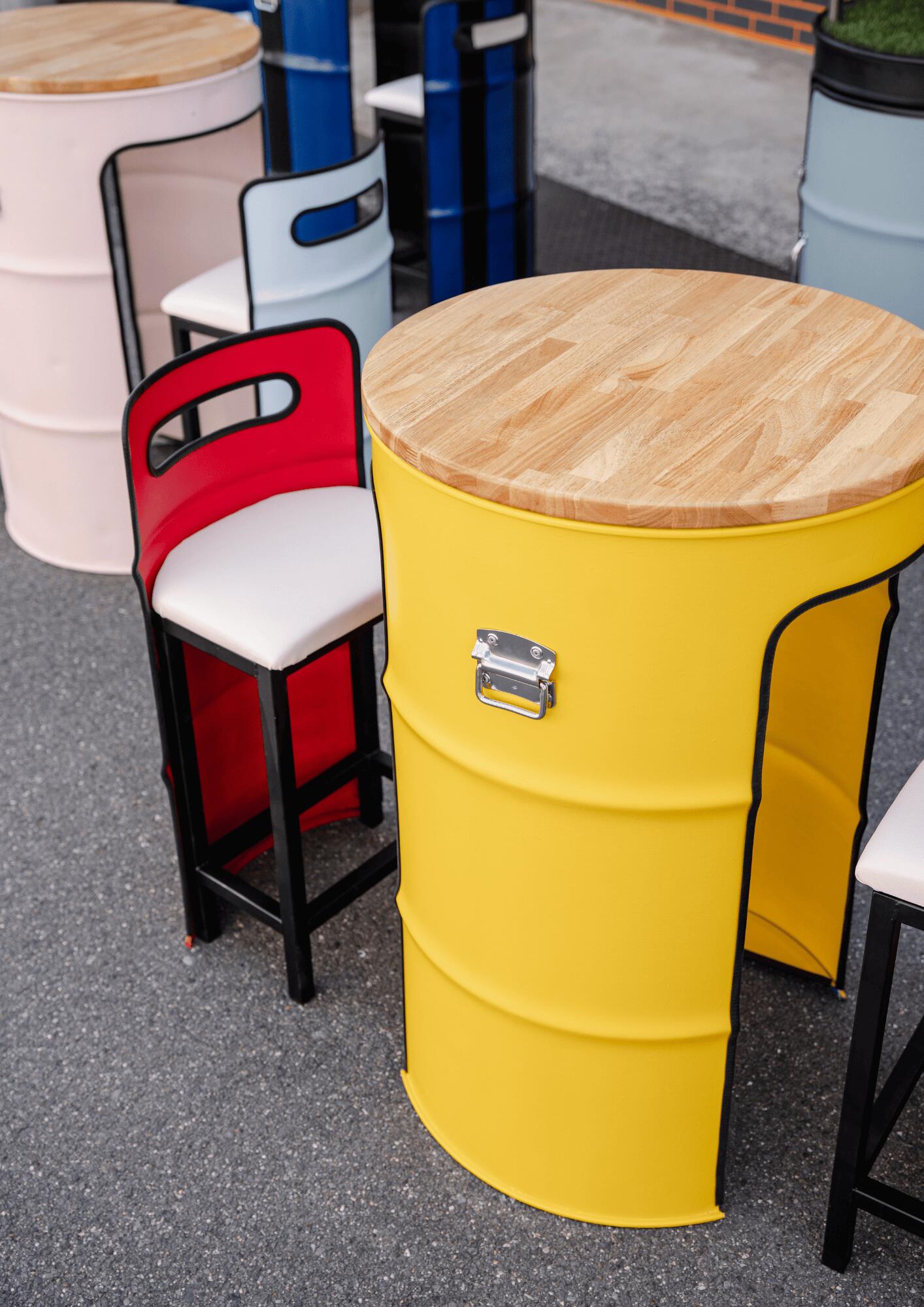 楽天市場】ドラム缶テーブルチェア ドラム缶 テーブルセット イス