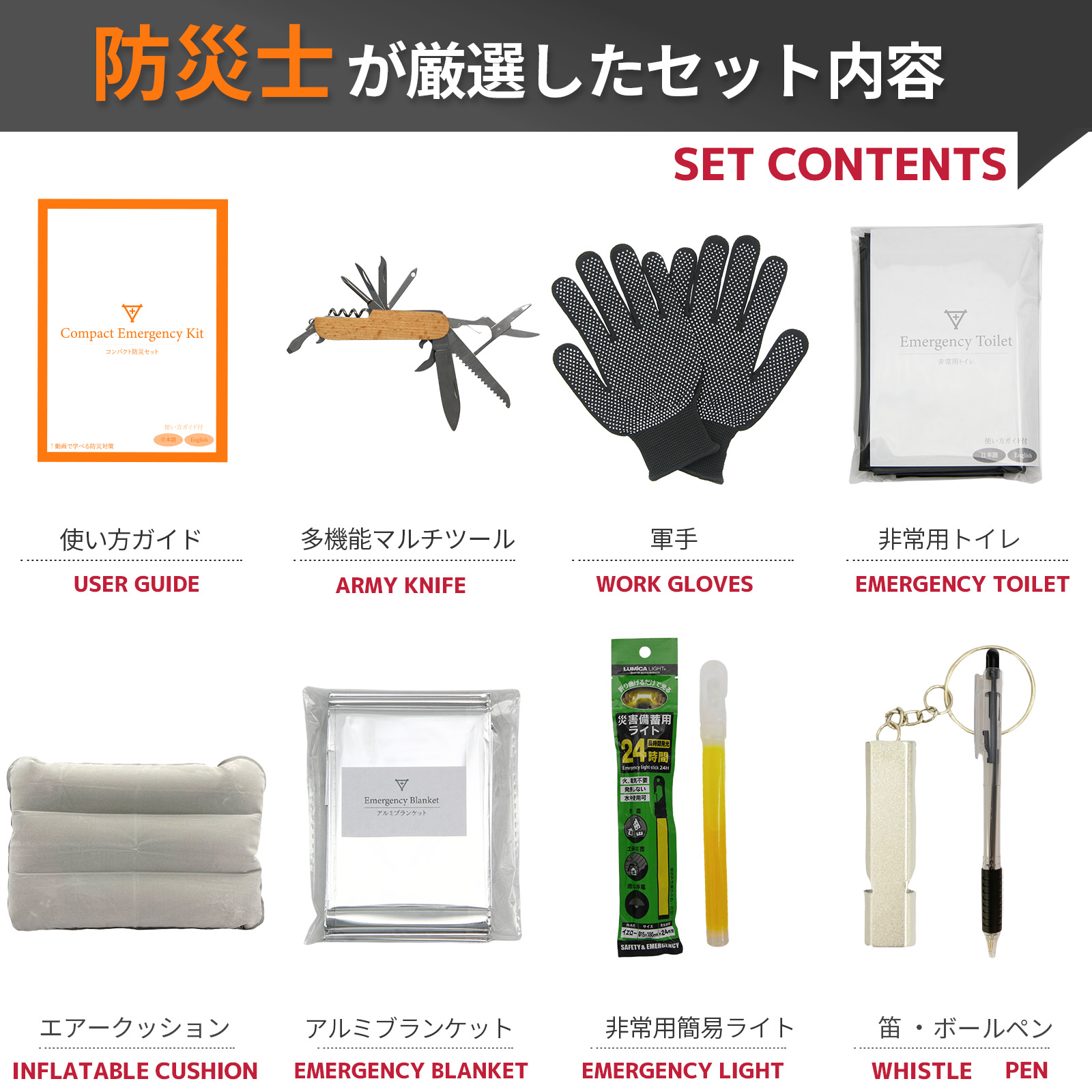 楽天市場】コンパクト防災セット フラバ A5サイズ ミニ防災セット 常備
