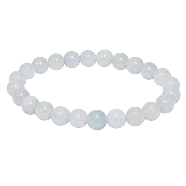 ラベンダー翡翠 ブレスレット 7.8mm 17cm M サイズ 天然石