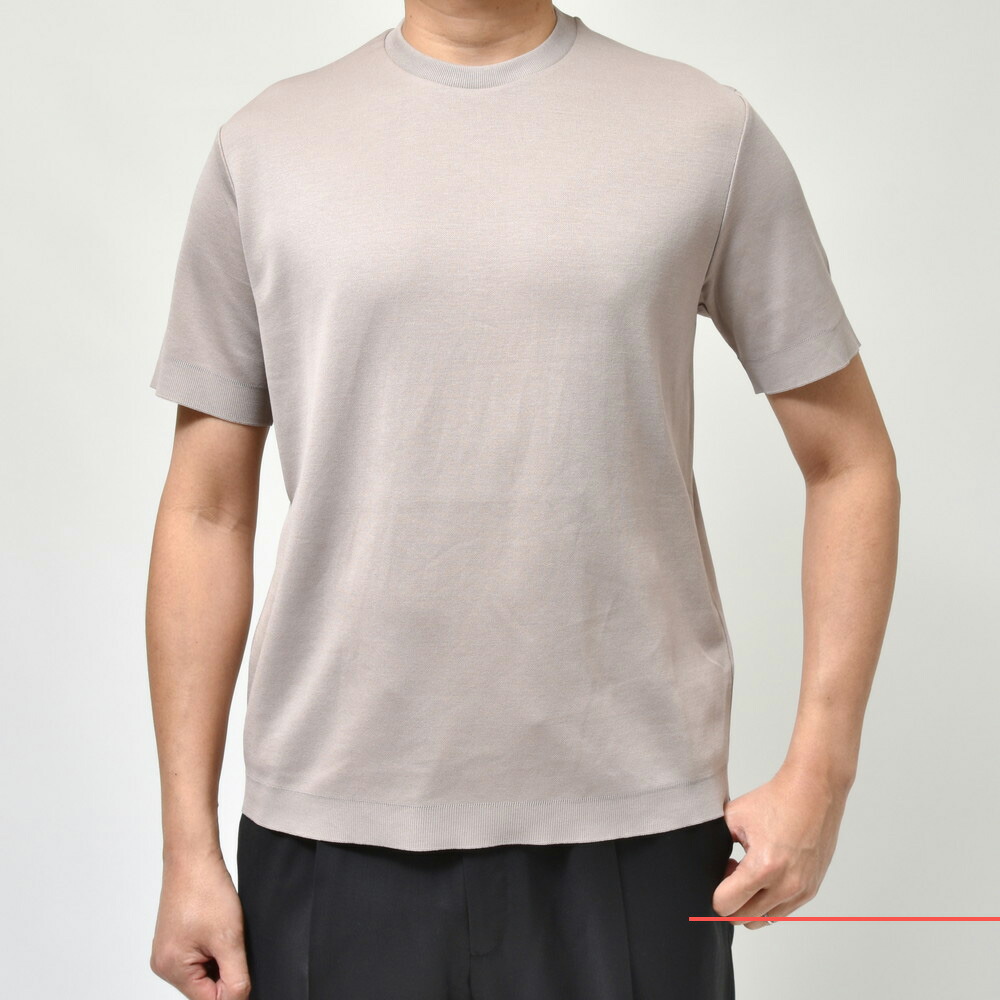 HERNO（ヘルノ）ジャージニットエフェクトS/Sクルーネックカットソー