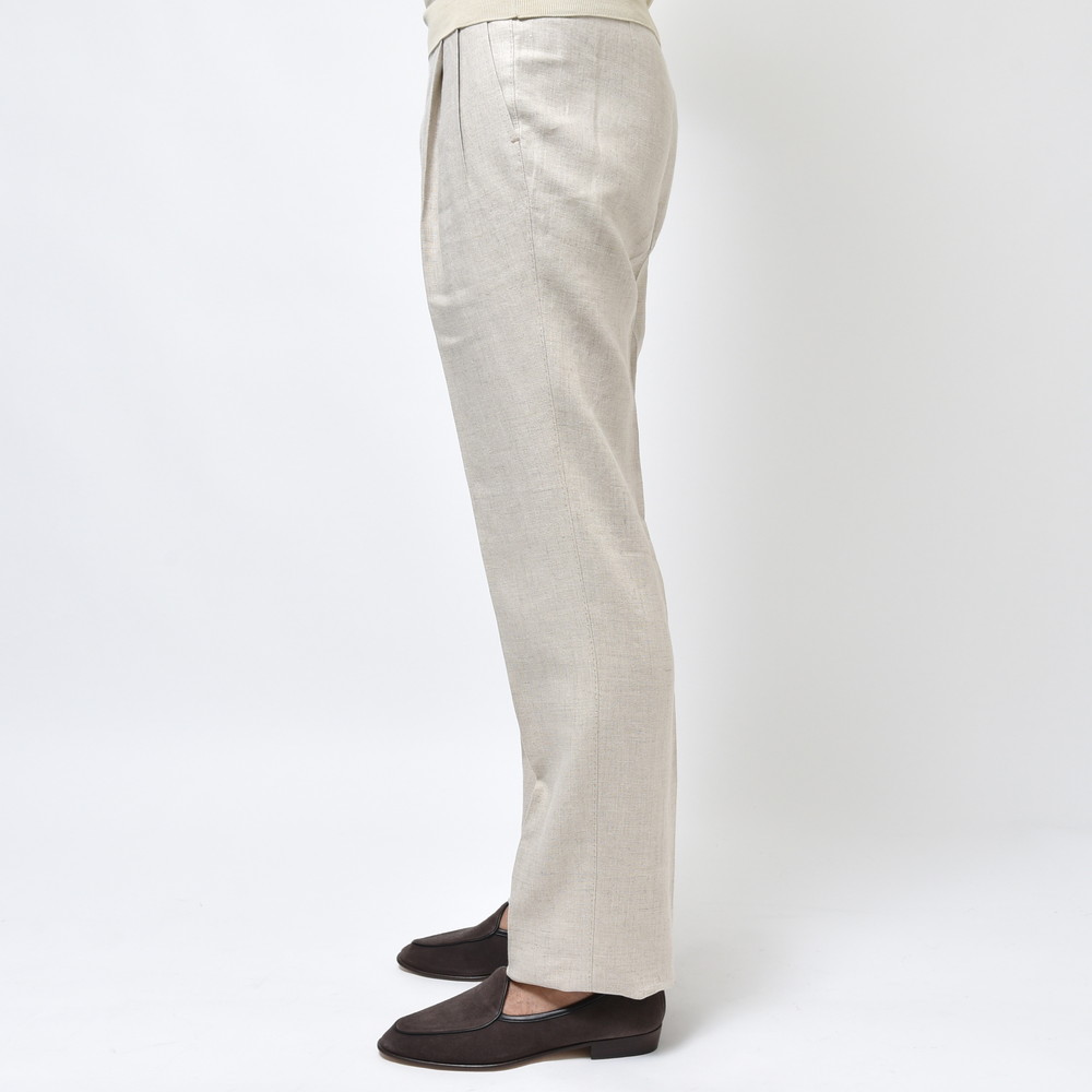 IGARASHI TROUSERS（五十嵐トラウザーズ）リネンソリッド2プリーツ