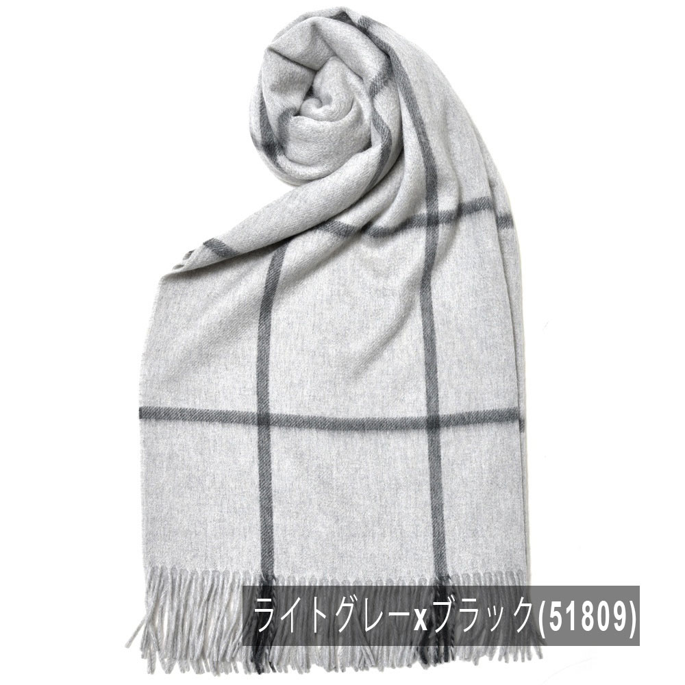 Joshua Ellis(ジョシュアエリス) カシミヤ ストール ウィンドウペン