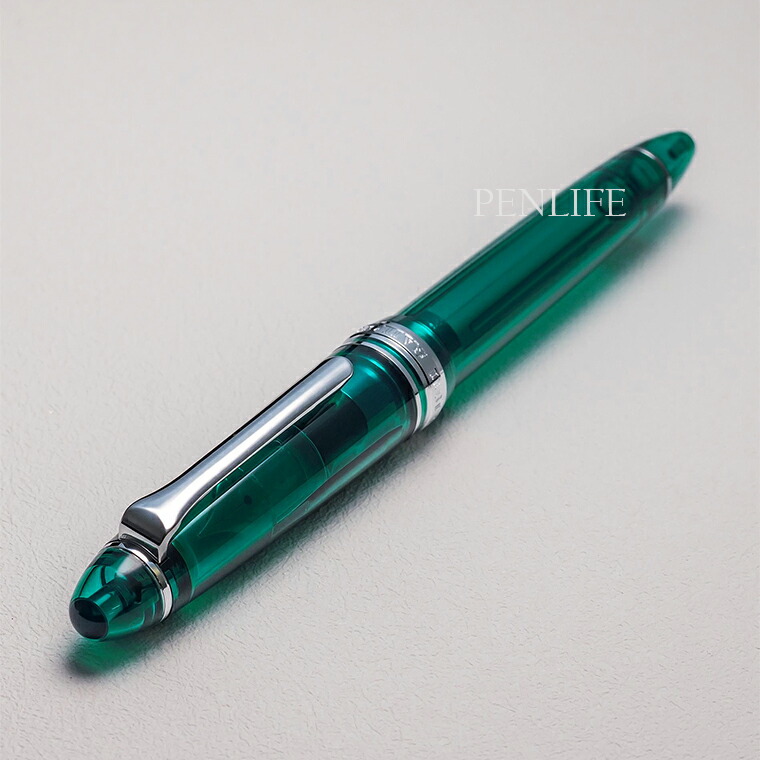 ワンチャー別注 SAILOR グリーンスケルトン 万年筆 セーラー万年筆