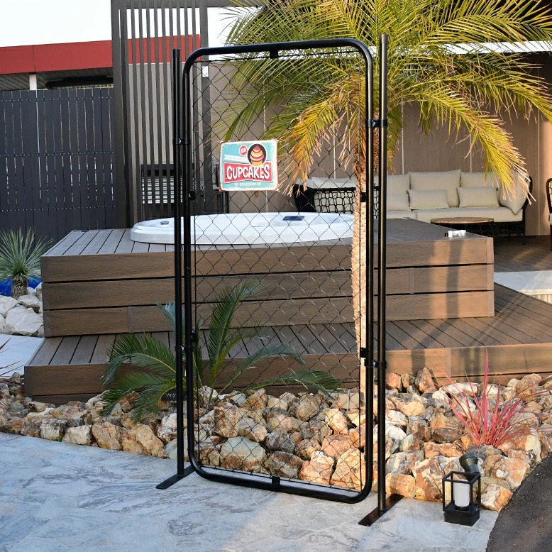 アメリカンフェンス 90×150 シルバー ブラック 2枚セット (American