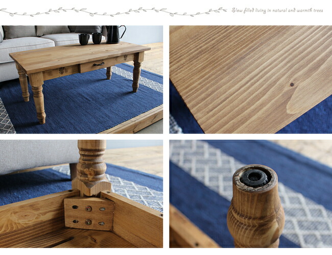 楽天市場】センターテーブル 100 北欧 カントリー パイン 天然木 木製