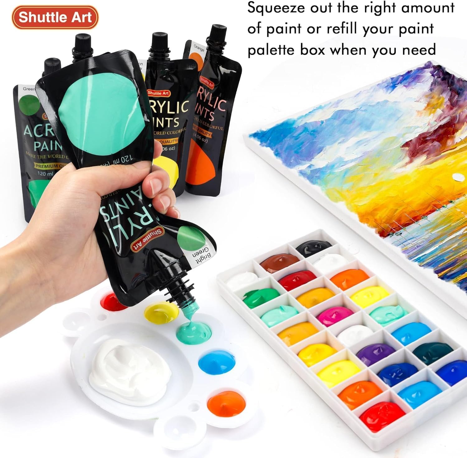 楽天市場】【送料無料】アクリル絵の具 ポーリングアート用 18色セット