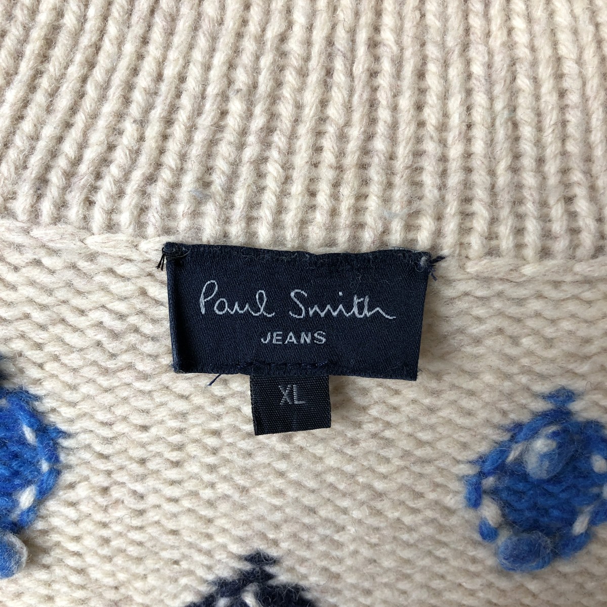 古着 ポールスミス Paul Smith 総柄 カウチンセーター メンズXL相当