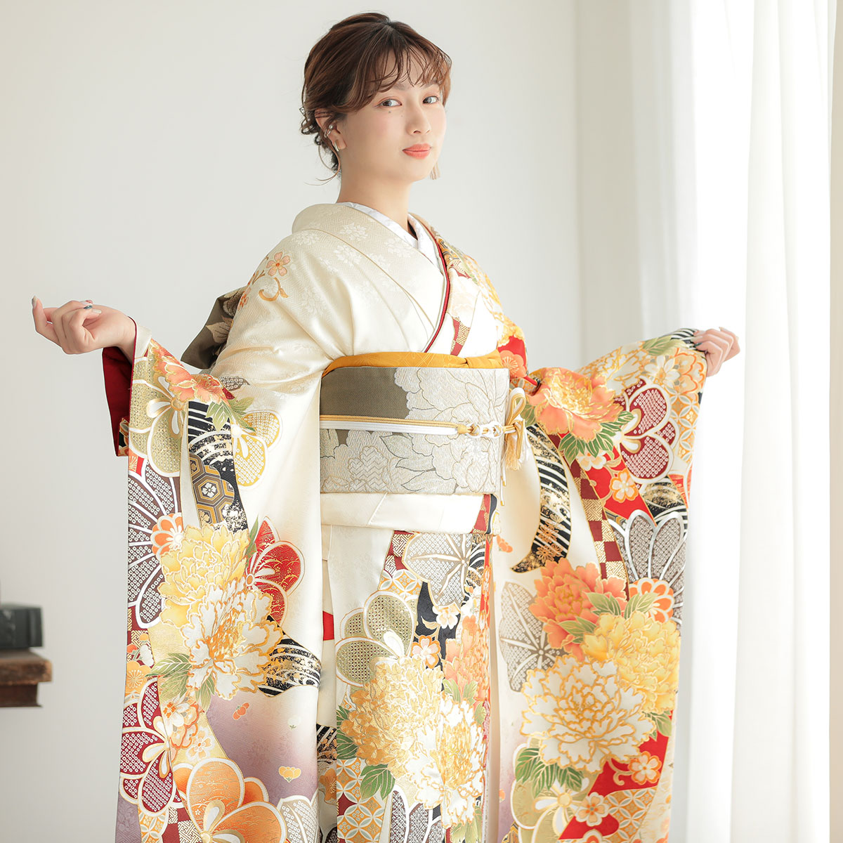 楽天市場】【振袖 レンタル】 結婚式 結納R2060 正絹 生成色 スワトウ