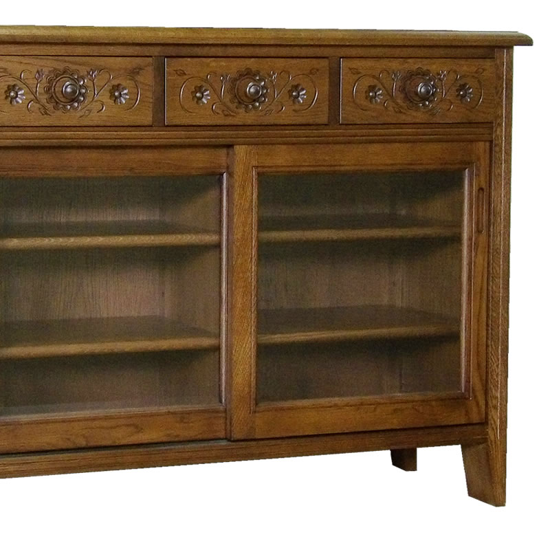 こなまる様 葉山ガーデン サイドボード 花彫刻 特注 白塗装