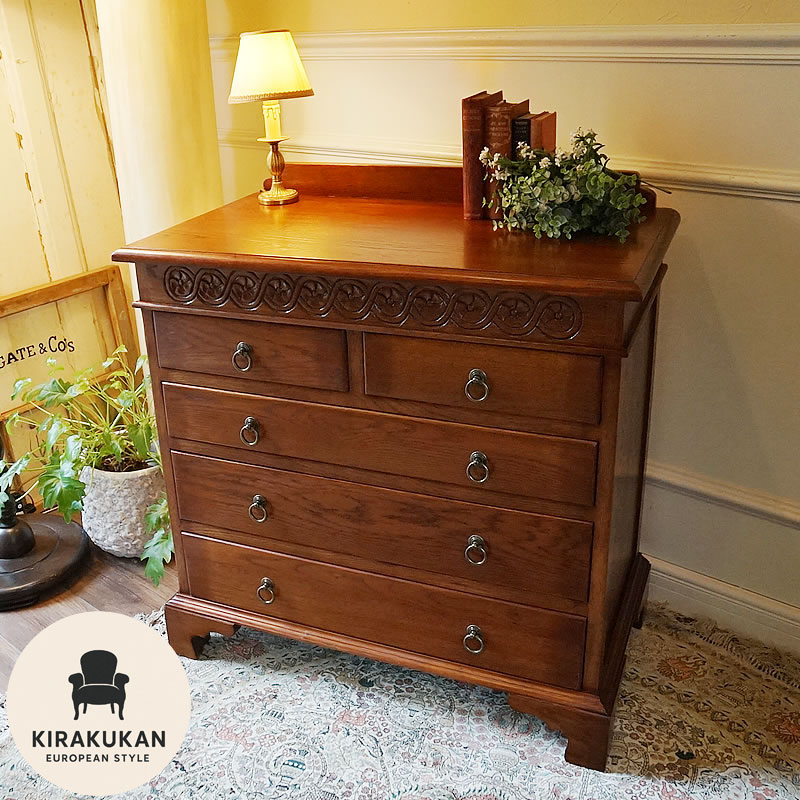 アンティーク家具 4段 チェスト