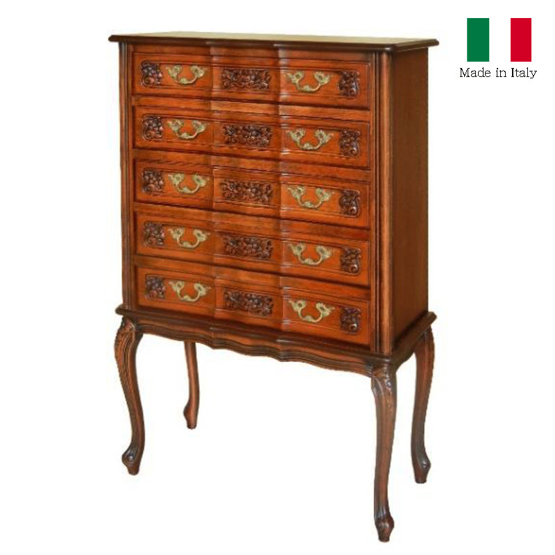 楽天市場】イタリア家具 クラウディオ 5段チェスト ウォールナット
