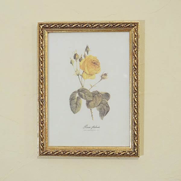 楽天市場】絵画 インテリア 額入り イタリア製薔薇額絵 ゴールド枠