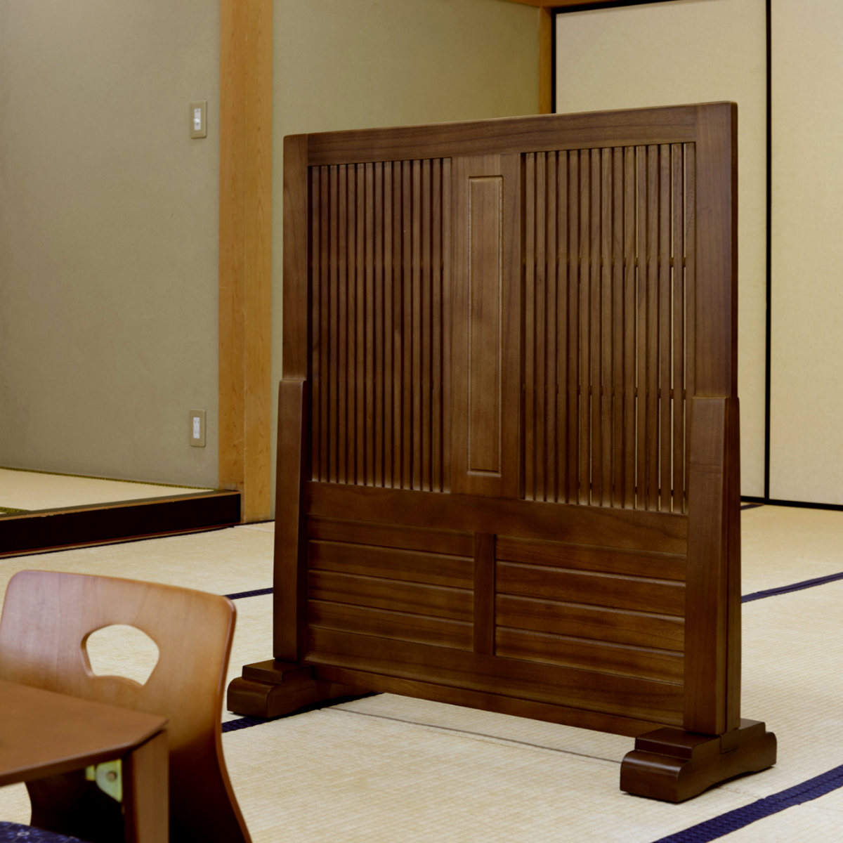 楽天市場】和風衝立 幅90cm 高さ101cm 桐製 天然木 （ 衝立