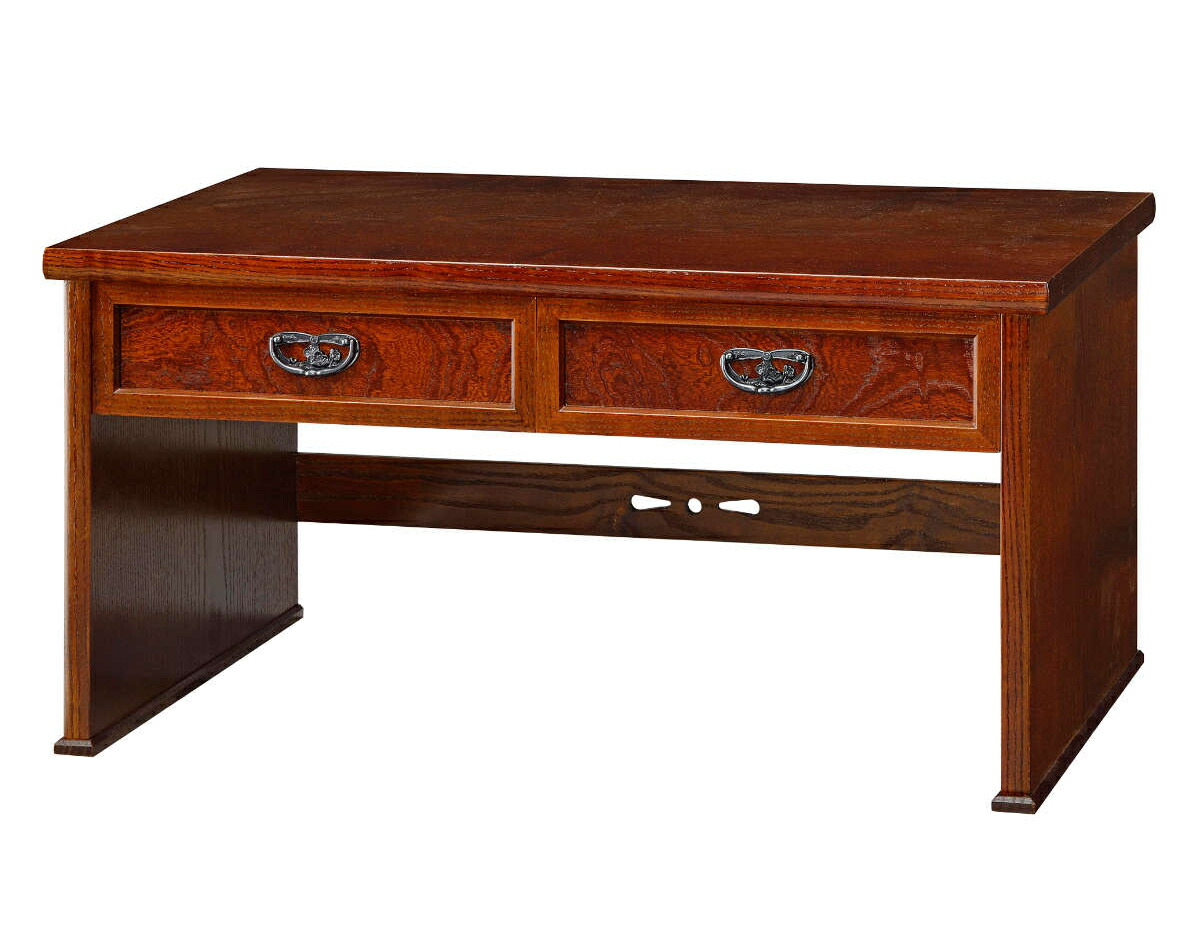 楽天市場】文机 引出し付 けやき調 秋草 幅75cm （ 机 つくえ 畳机