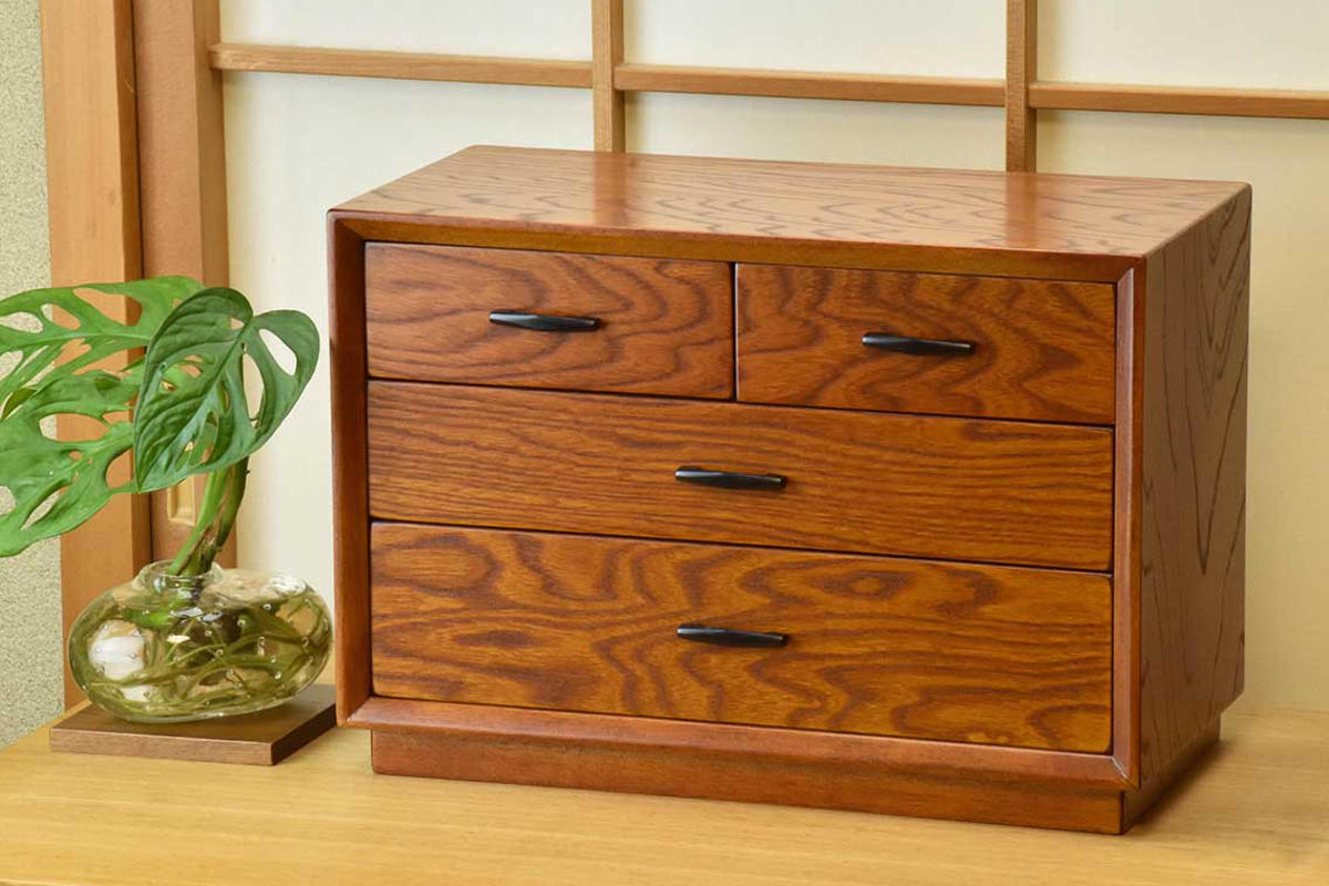 楽天市場】ミニチェスト 3段4杯 和風 レターケース 万両 幅35cm