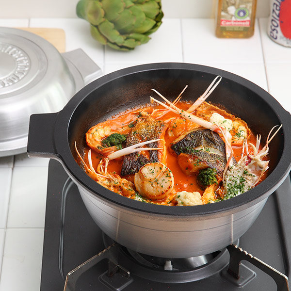 楽天市場】両手鍋 20cm あわせ釜 マイスター 無水調理 セラミック加工