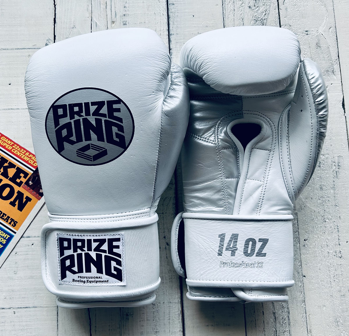 PRIZE RING ボクシンググローブ 16 oz シルバー BOXING GLOVES
