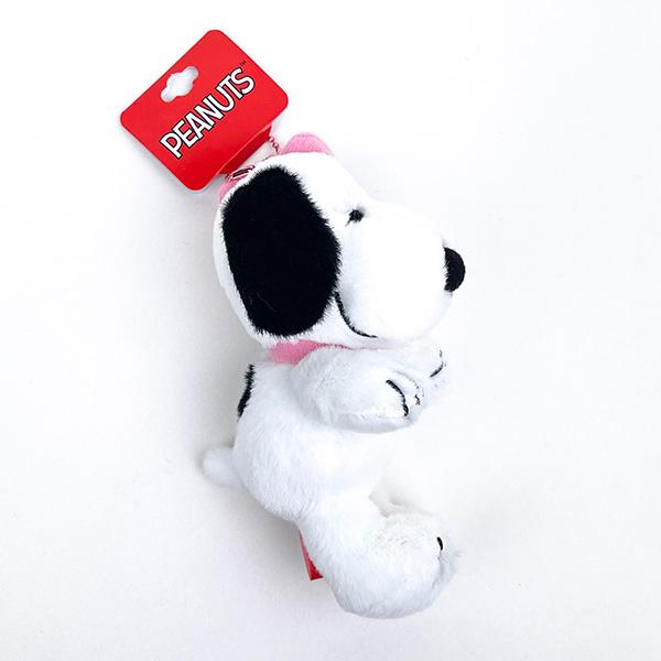 スヌーピー ふわふわマスコット ベル ぬいぐるみ ボールチェーン ピンク