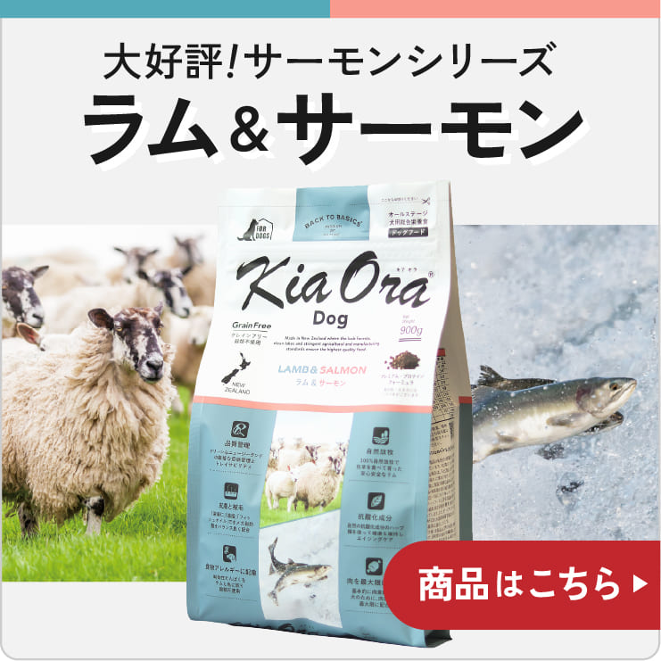 キアオラドッグフード グラスフェッドビーフ＆サーモン 900グラム✕3袋