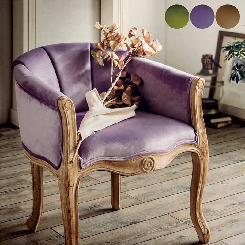 マ*ニ様 サロンチェア ラウンジチェア ロココ調 アンティーク風 楽天