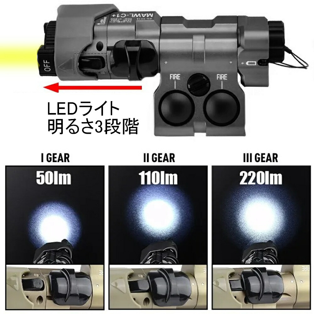 楽天市場】レーザーサイト IRレーザー アルミ/ナイロン LED