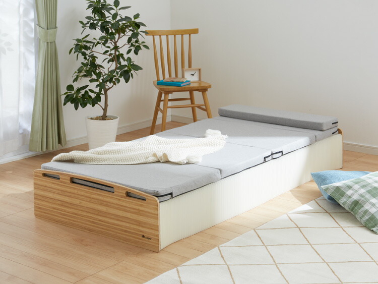 楽天市場】ベッド 折りたたみ ペーパーベッド セミシングル 幅85cm 耐