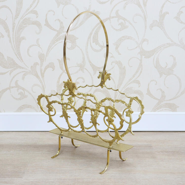 楽天市場】ポイント10倍SALEイタリア製 真鍮 マガジンラックゴールド