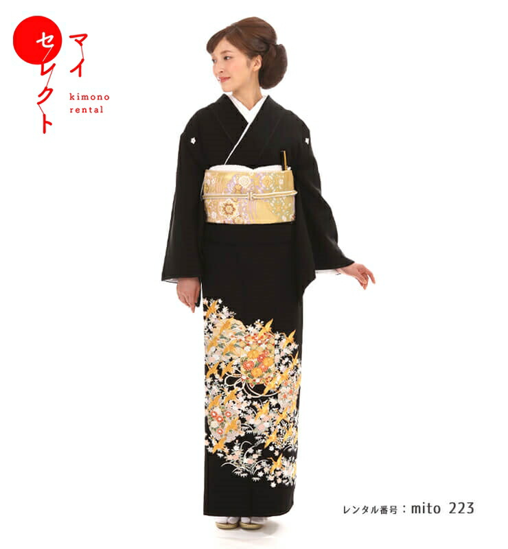 豪華絢爛 振袖フルセット 金×黒 刺繍 豪華絢爛 振袖フルセット 金×