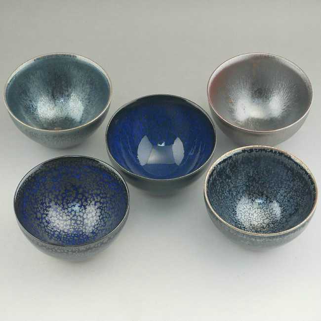 清水焼 鎌田幸二 作 盃 燿変油滴天目 （ようへんゆてきてんも