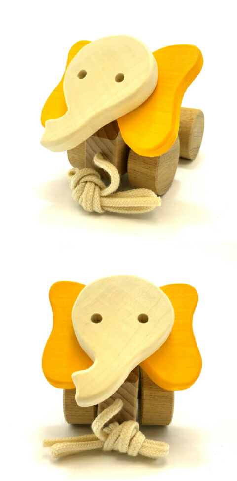 楽天市場】送料無料 木のおもちゃ クルマ 動物 アニマル ゾウ 赤ちゃん