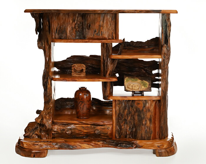 楽天市場】屋久杉 飾り棚 仕様：無垢 / 素材：屋久杉（一枚板 家具
